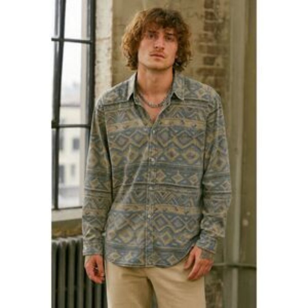 Urban Outfitters Geometric Tribal Print Shirt Size XS